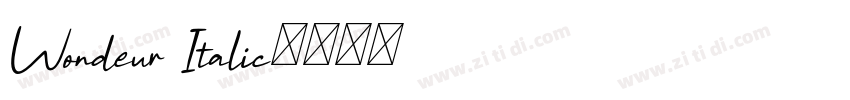 Wondeur Italic字体转换